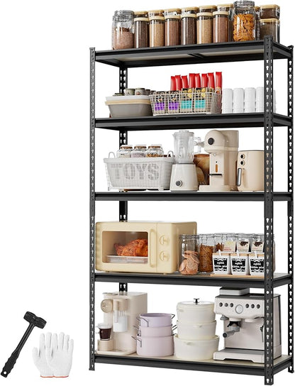 WORKPRO 5-Tier Storage Shelf, for Basement, 35.4”Wx11.8”Dx72”H by WORKPRO