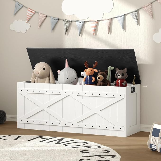 MAHANCRIS 47.2" Storage Chest, Extra Large Toy Box - Image 3