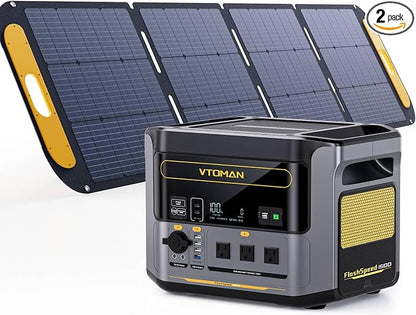 VTOMAN FlashSpeed 1500 Portable Power Station - 1548Wh/1500W Solar Generator by VTOMAN