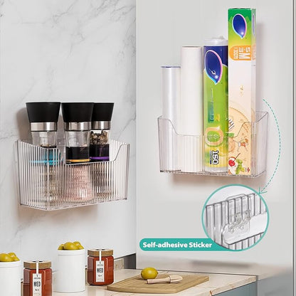 Sinnsally 2 Pack Cabinet Door Organizer, Self Adhesive Lid Organizer Inside - Image 4