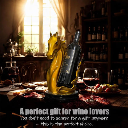 Wine Bottle Holder Wine Racks Tabletop Horse Statue as Home Kitchen Wine Cellar - Image 6