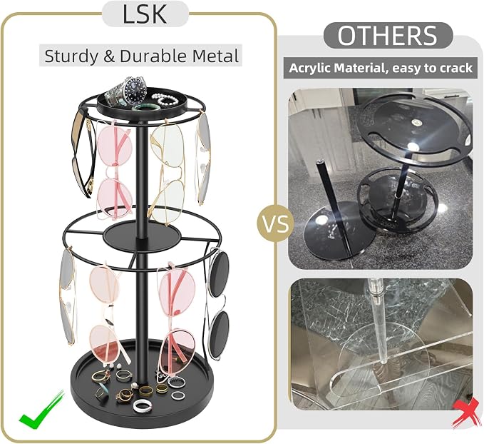 LSK 2 Tier Metal Sunglasses Organzier, Glasses Holder Stand - Image 3