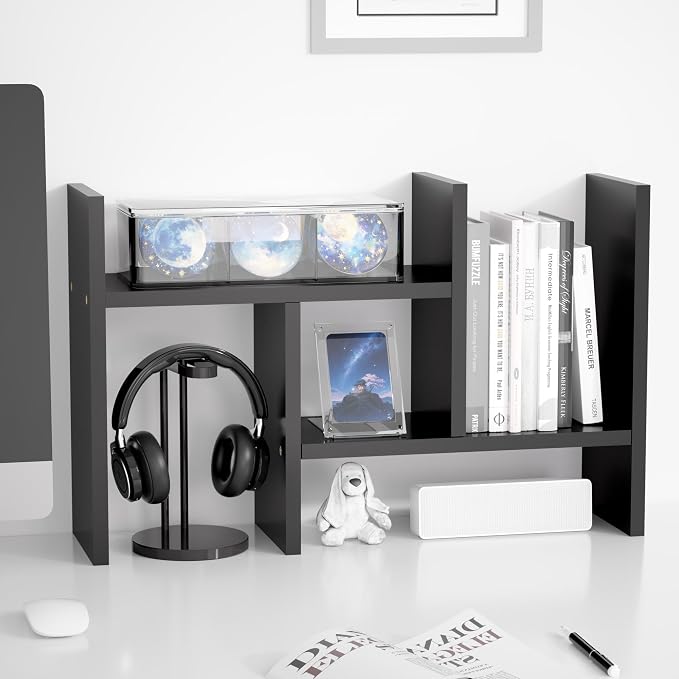Jerry & Maggie Desktop Organizer Office Storage Rack Adjustable Wood Display by JERRYMAGGIE