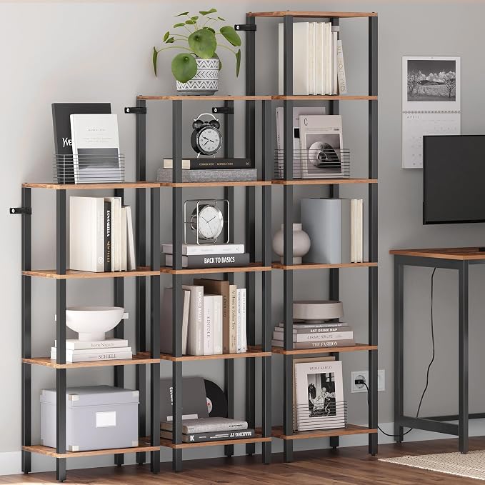 TUTOTAK Bookshelf, 4-Tier Small Narrow Book Shelf - Image 5