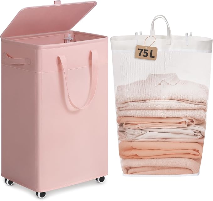 Goodpick 75L Rolling Laundry Basket by Goodpick