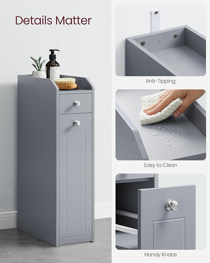 VASAGLE Slim Storage Cabinet, Narrow Storage Organizer - Image 7