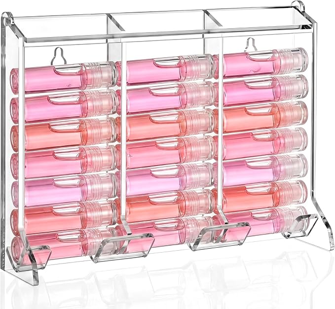 Weysat 1 Pc Lip Balm Display Clear Acrylic Automatic Dispenser Lip Balm Holder by Weysat