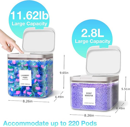 2 Pack Laundry Pods Container for Laundry Room Organization, Laundry Pod Up - Image 7