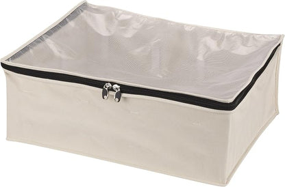 Household Essentials 3364-1 Cotton Canvas Blanket Storage Bags | Natural by HouseholdEssentials