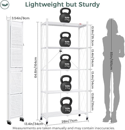 DEANIC 5 Tier Foldable Storage Shelves - Image 2