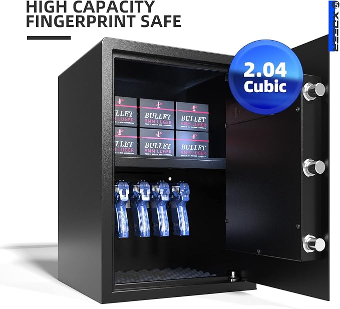 XDeer Biometric Safe Box, Quick-Access Security Safe Box - Image 2