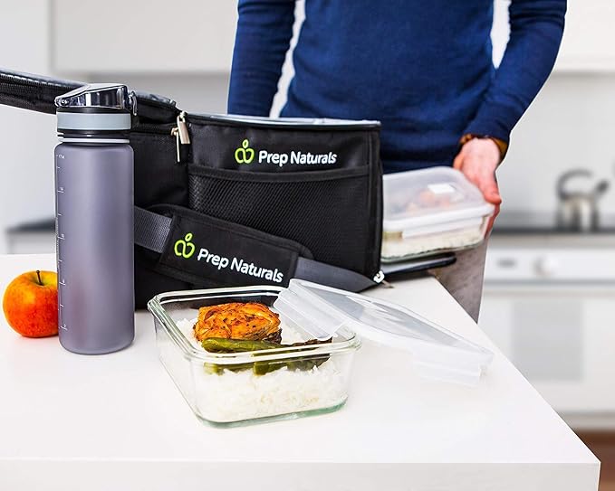 PrepNaturals 5 Pack 30oz Glass Meal Prep Containers - Image 2