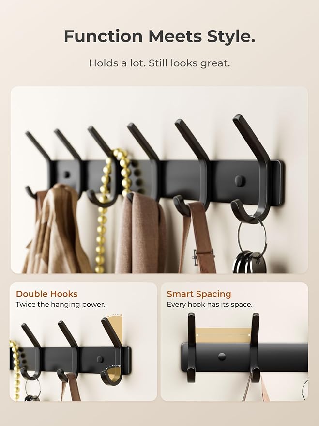 Coat Rack Wall Mount Hooks - Image 4