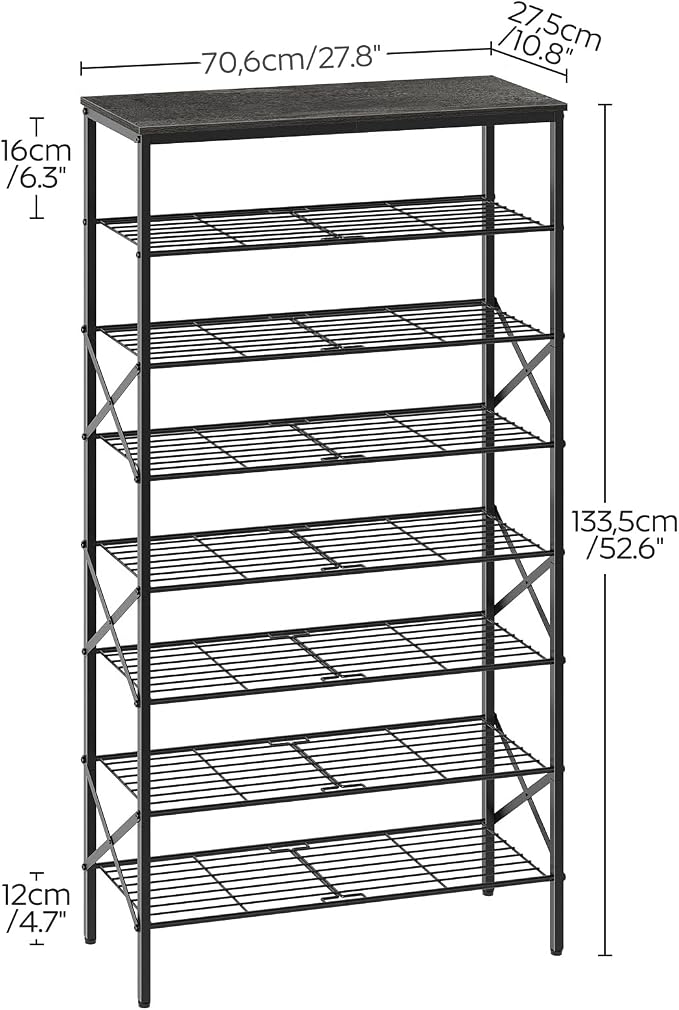 YATINEY 8 Tier Shoe Rack, Large Capacity Shoe Storage Organizer Holds 32 Pairs - Image 3