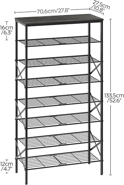 YATINEY 8 Tier Shoe Rack, Large Capacity Shoe Storage Organizer Holds 32 Pairs - Image 3