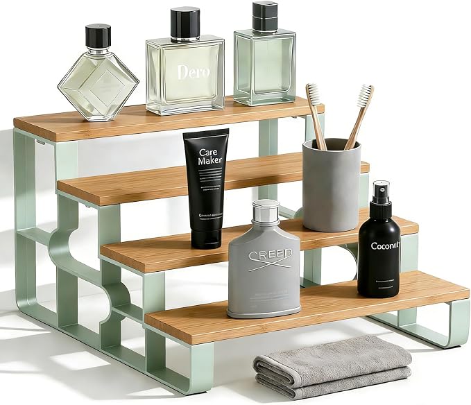 Counter Perfume Organizer, 4-Tier Cologne Stand by Unknown