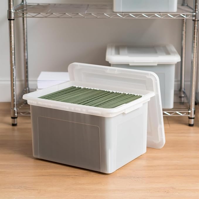 IRIS USA File Box, Plastic File Organizer - Image 9