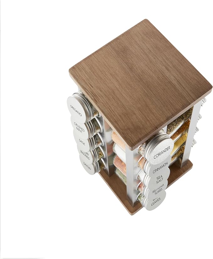 Kamenstein 20 Jar Vintage Revolving Countertop Spice Rack Organizer - Image 7