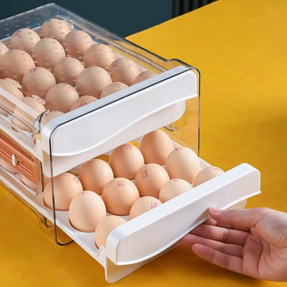 Sooyee Egg Holder for Fridge, 2 Drawers 40 Eggs | Eggs Organizer for - Image 6