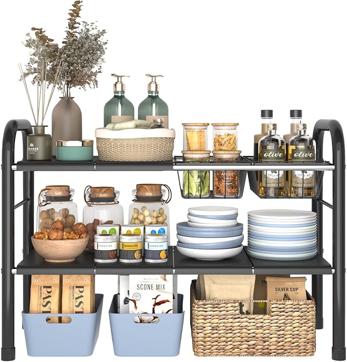 Expandable Under Sink Organizer, 2 Tier Under Sink Shelf - Image 7