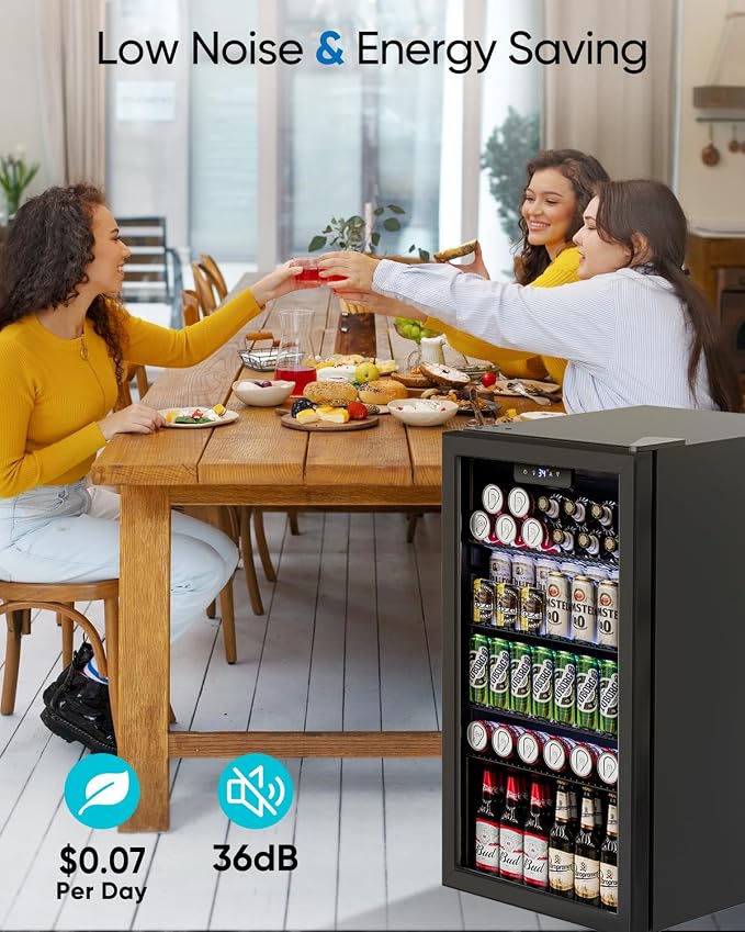 3.2 Cu.Ft Mini Fridge with Glass Door - Image 6