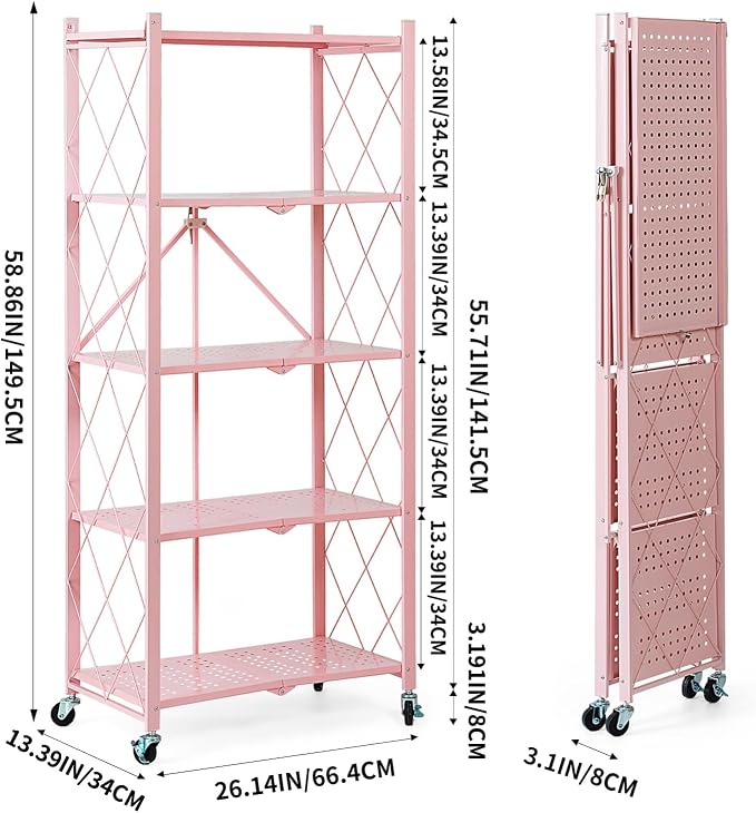 BRIAN & DANY 5-Tier Foldable Storage Shelves - Image 3