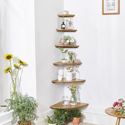 Corner Shelves, Floating Corner Shelf, Round End Wall Mount - Image 7