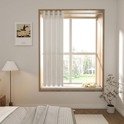 2 Pack Silver Tension Curtain Rod - Image 4