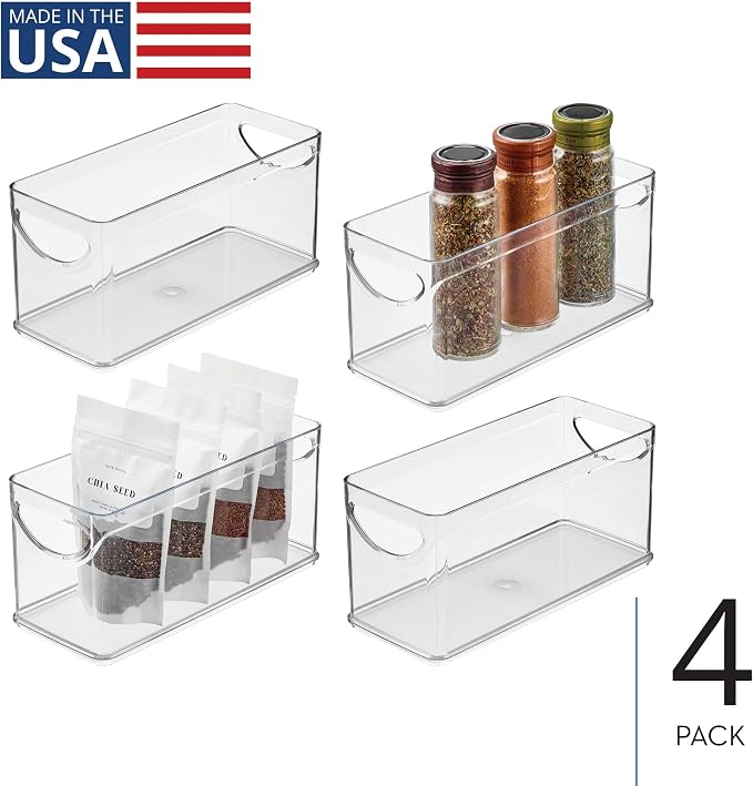 iDesign Narrow Pantry Bin with Handles, Made in USA - Image 2
