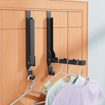 BAKON Over The Door Hanger Folding Clothes Drying Rack, Folding Hanging Coat - Image 2