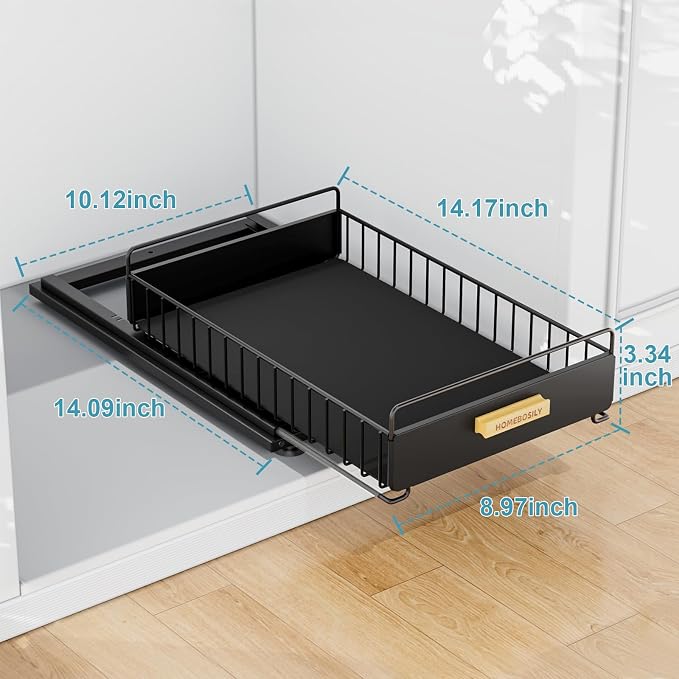 Under Sink Organizer, Kitchen Under Sink Organizers and Storage, Mute Pull Out - Image 6