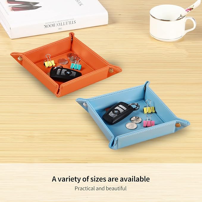 YAPISHI Key Dish Bowl for Entryway, Catchall Holder Bedside Table Valet Tray - Image 5