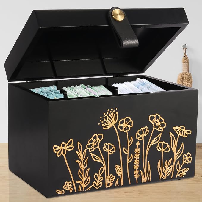 100% Solid Wood Tampon Holder Box by INTARSIO3D