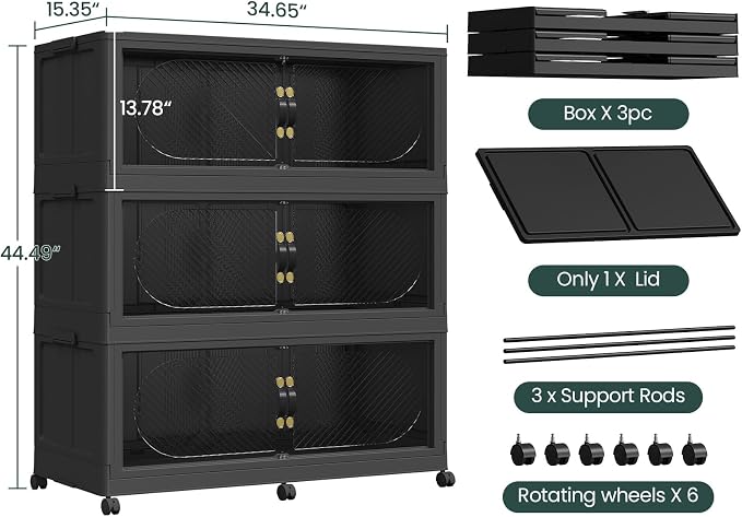 720QT Extra Large Stackable Storage Bins - Image 2