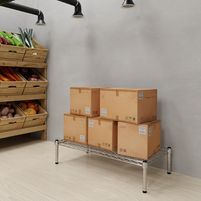 18" Deep x 36" Wide x 8" Height 1-Tier Wire Shelving Kit | NSF Commercial - Image 7