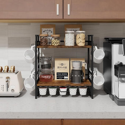 Coffee Bar Organizer, 3 Tier Coffee Station Organizer - Image 8