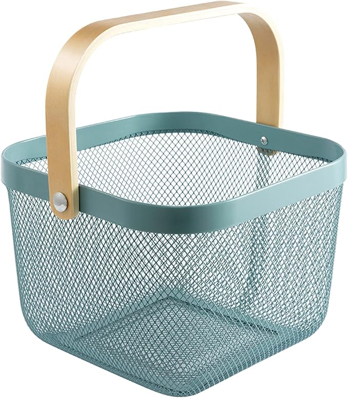 AJIODA Metal Mesh Steel Basket, Storage Organizer Basket Multi-functional by AJIODA