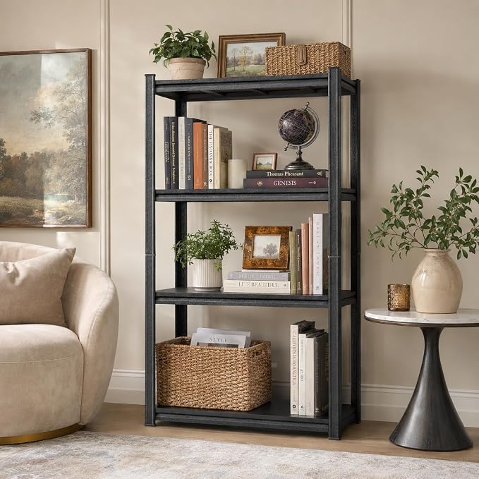 Heavy Duty Metal Bookshelf Adjustable Storage Shelving Unit by PRESTELION