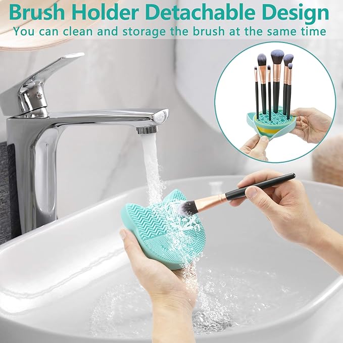 TailaiMei 2 in 1 Makeup Brush Cleaning Mat - Image 4