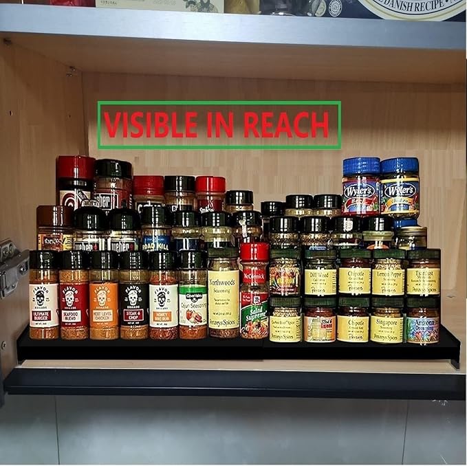 Spice Rack Organizer for Cabinet, 3 Tier Expandable Spices Storage, Pantry and - Image 3
