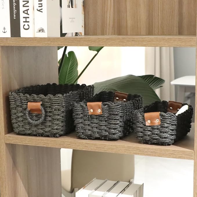 Paper rope Small Storage baskets - Image 3
