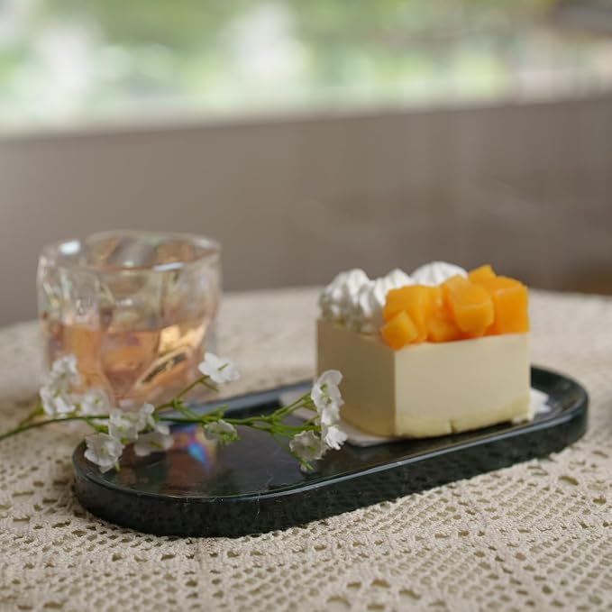Emerald Green Marble Tray | Bathroom Jewelry Organizer | Spa-Quality Perfume - Image 5
