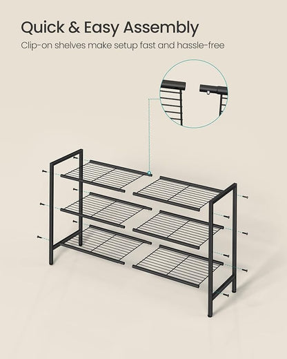 SONGMICS Metal Shoe Rack, Free Standing Shoe Organizer - Image 7