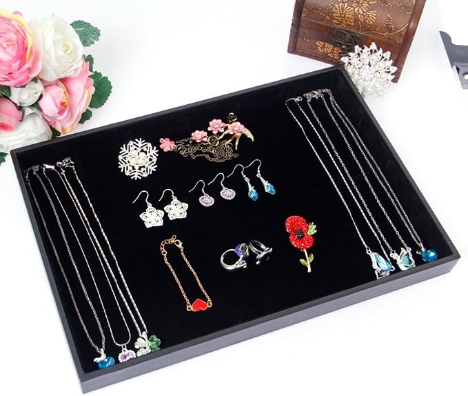 Stratalife 12 Grid Jewelry Organizer Tray, Stackable Drawer Earring Organizer - Image 6