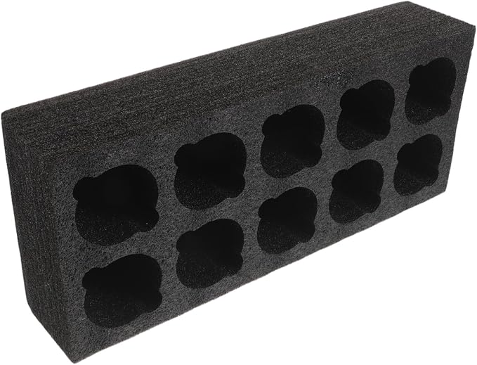 HANABASS Takeout Cup Holder Tray 10-compartment Black Foam Multi-cup Carrier by HANABASS