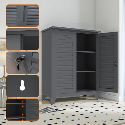Wide Metal Tool Storage Cabinet - Image 4