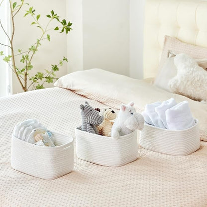 Small Cotton Rope Basket – Storage Bin - Image 7