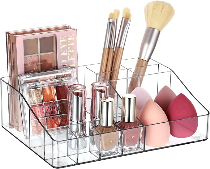 Vtopmart 1 Tier Clear Makeup Organizer, Cosmetic Storage by Vtopmart