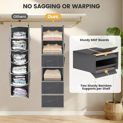 Hanging Closet Organizer 6-Shelf - Image 4