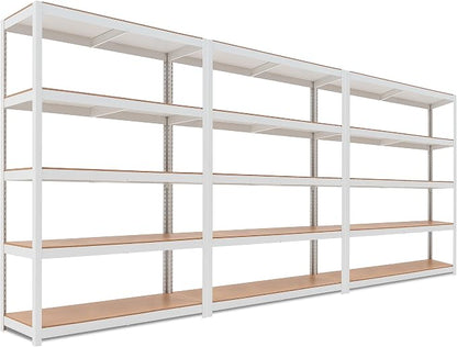 HOMEDANT House Lift-Beam White 48" Wide Boltless Heavy Duty Garage Storage by TheBestOrganizingSolution